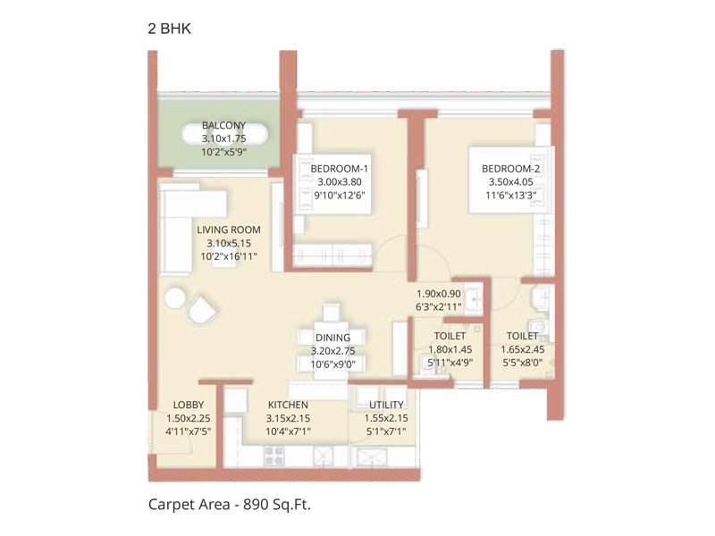 5 BHK Floor Plan
